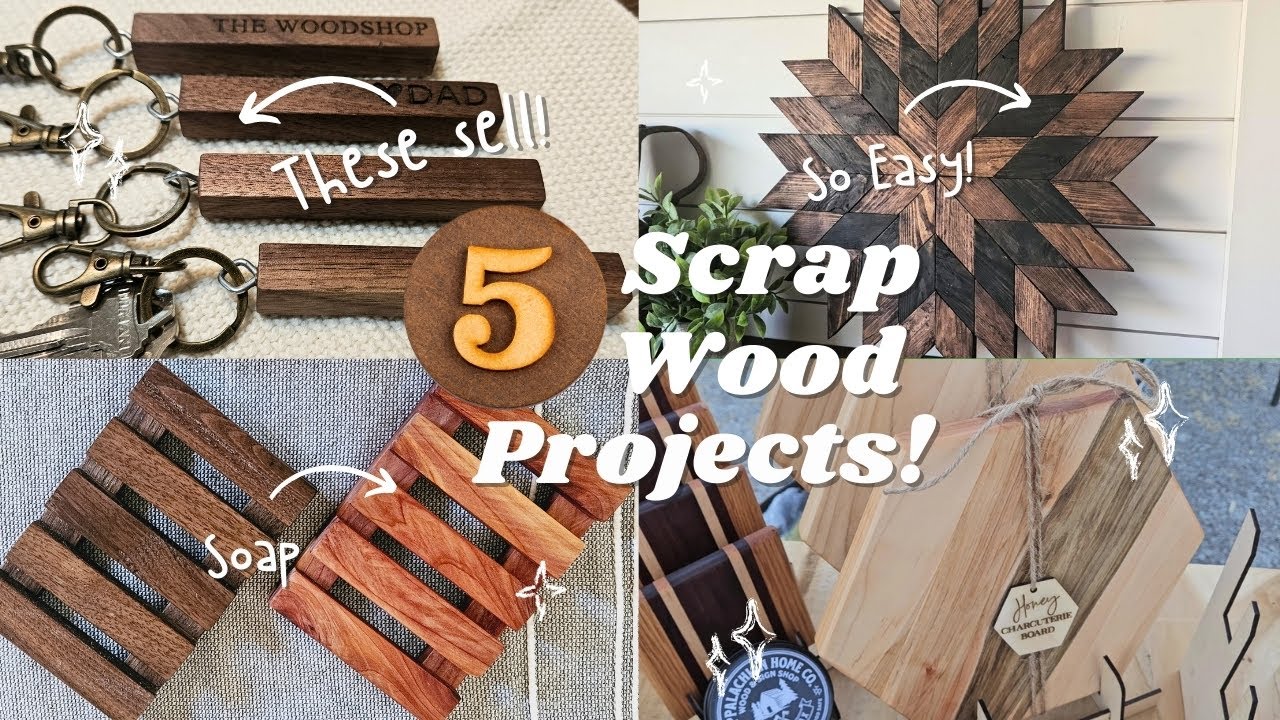 5 AWESOME Scrap Wood Projects / Beginner Friendly!