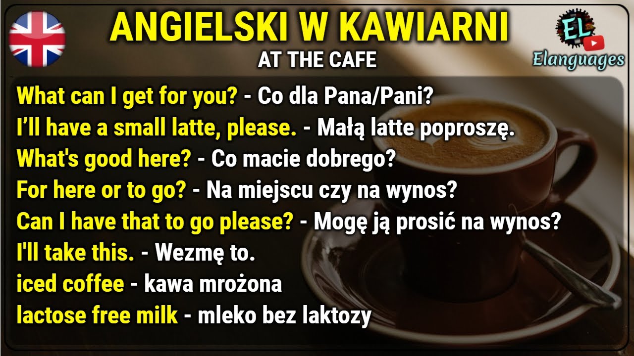 Angielski w kawiarni - Przydatne zwroty po angiesku zamawianie kawy