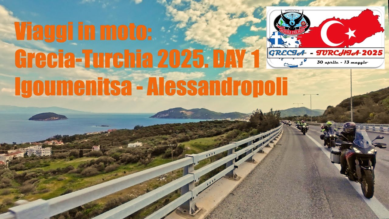 Viaggi in moto: Grecia-Turchia 2025, giorno 1 da Igoumenitza ad Alessandopoli.