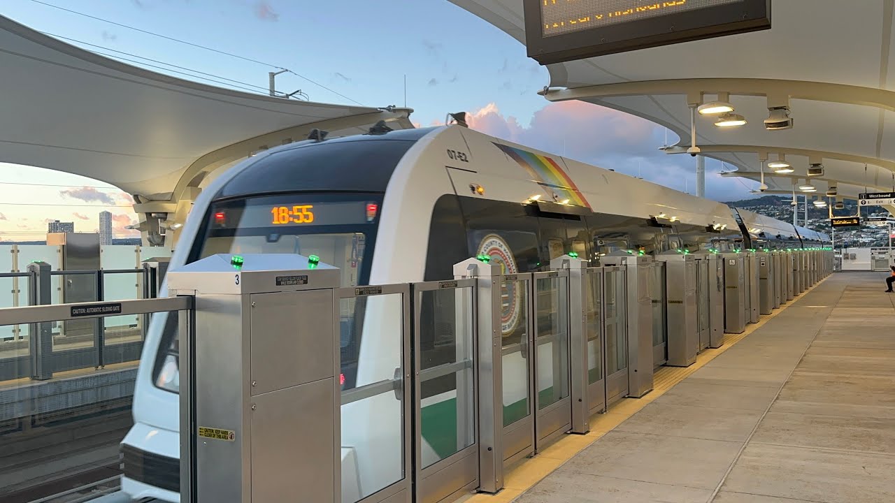 Honolulu Skyline Rail Train 07, Eastbound Route (Hālawa Aloha Stadium)