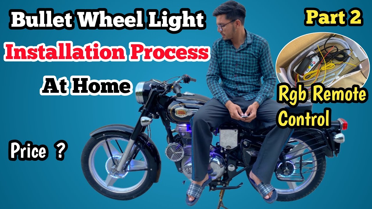 Bullet Wheel Light Installation At Home Full Process | Remote Control Wheel Light