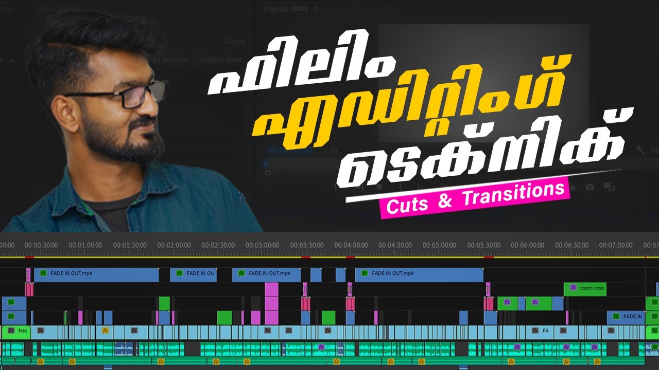 Film Editing Techniques | Cuts & Transitions | Tutorial In Malayalam