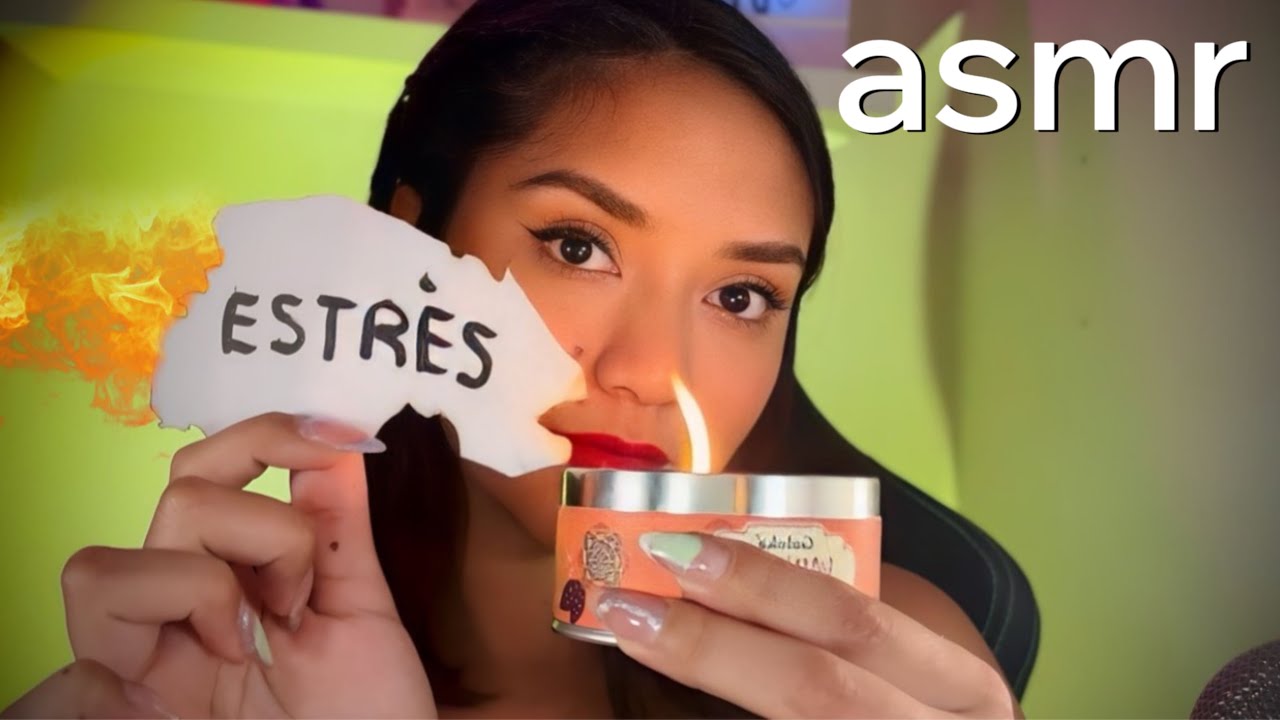 asmr en español PARA ALIVIAR EL ESTRÉS ACUMULADO te quito la mala energía, binaural MARÍA DL ASMR