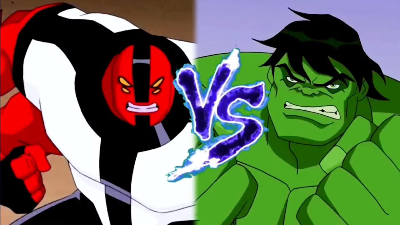 Hulk (1986 Marvel & X-Men) vs Four Arms (Ben 10 Fusion X4 Character 2005 Version) 