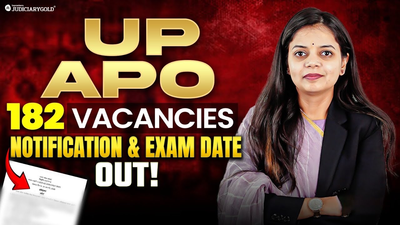 UP APO 2026 Exam Date & 182 Vacancies Out 📢| UPPSC Calendar | UP APO Prelims & Mains Exam Date 