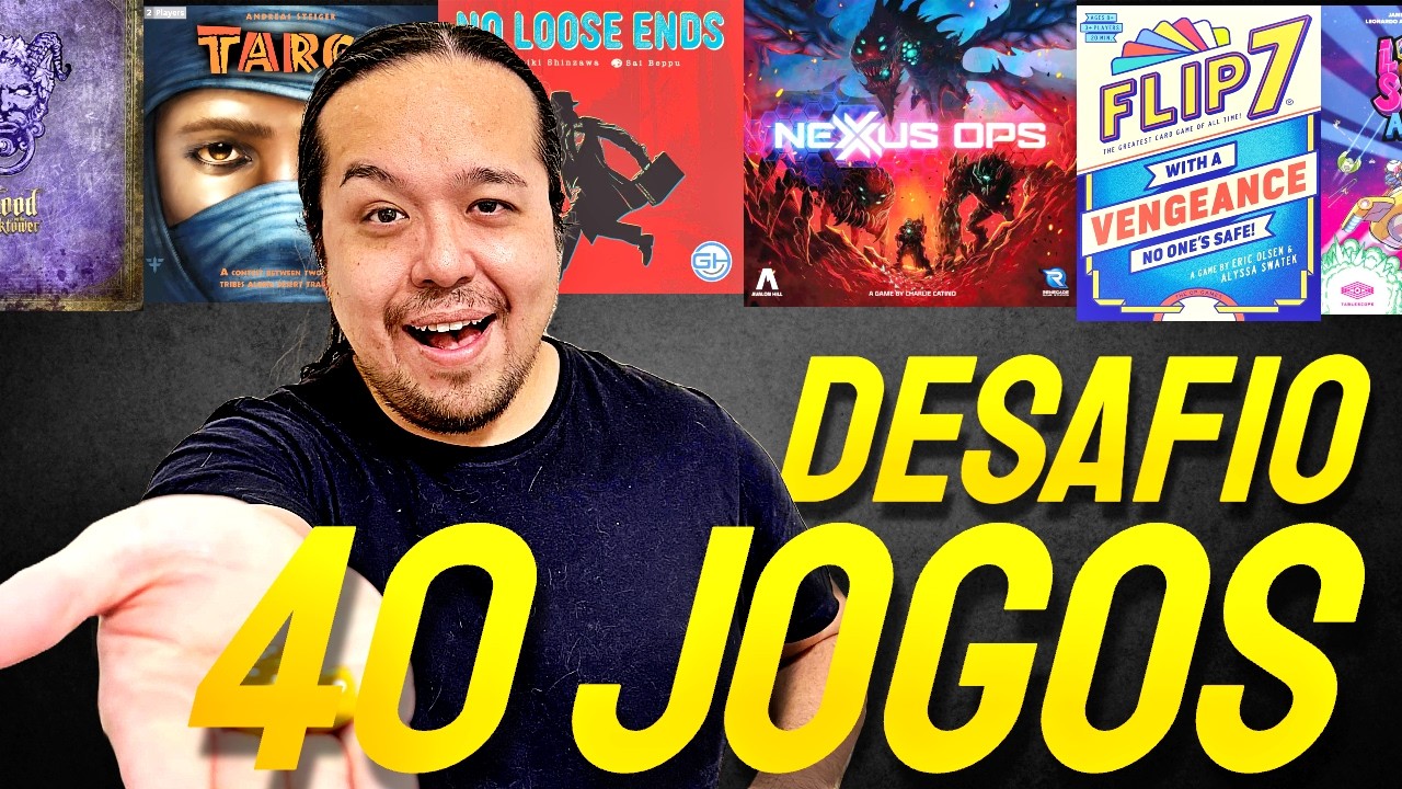 40 jogos de tabuleiro em 8 DIAS! Alguns eu NUNCA mais quero jogar!