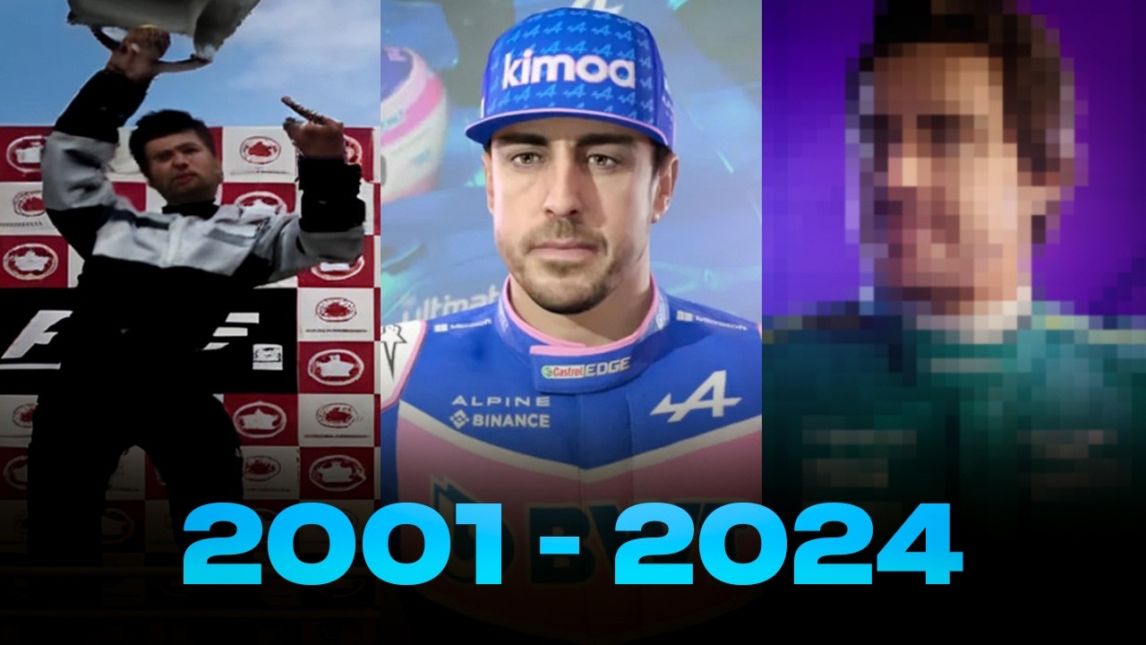 Evolution of Fernando Alonso in F1 Games (2001 - 2024)