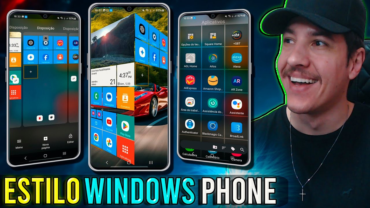 Seu CELULAR no ESTILO WINDOWS PHONE - Launcher Incr&iacute;vel 2024