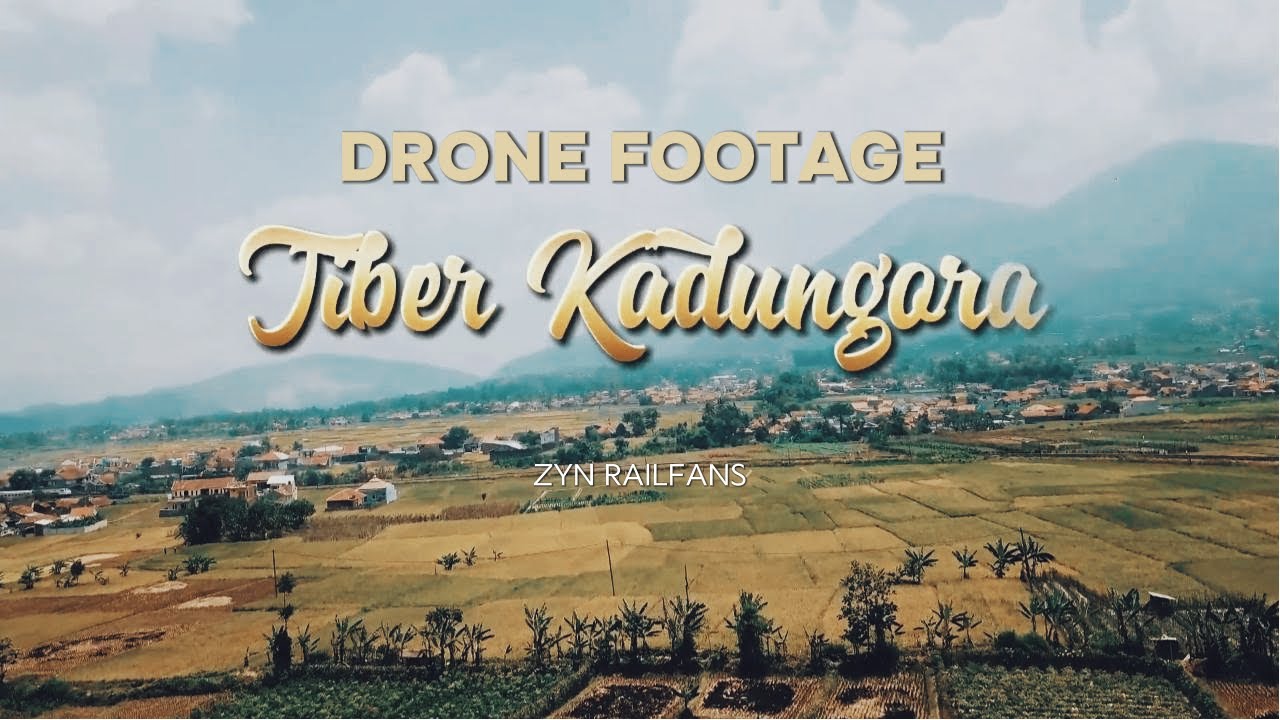 Beautiful View of The Big Curve of The Indonesian Railway in Kadungora Garut | Train Drone Footage