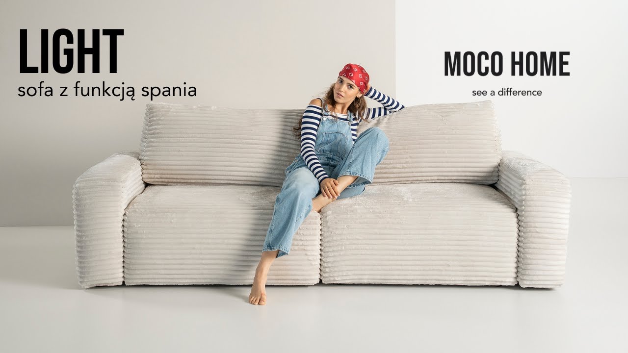 Sofa do małego salonu z funkcją spania – Light - sofa 3w1 | MocoHome