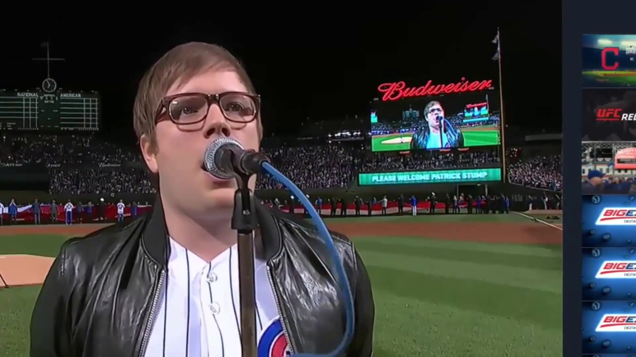 Pete Wentz's Snapchats & Patrick Stump singing the National Anthem at the World Series