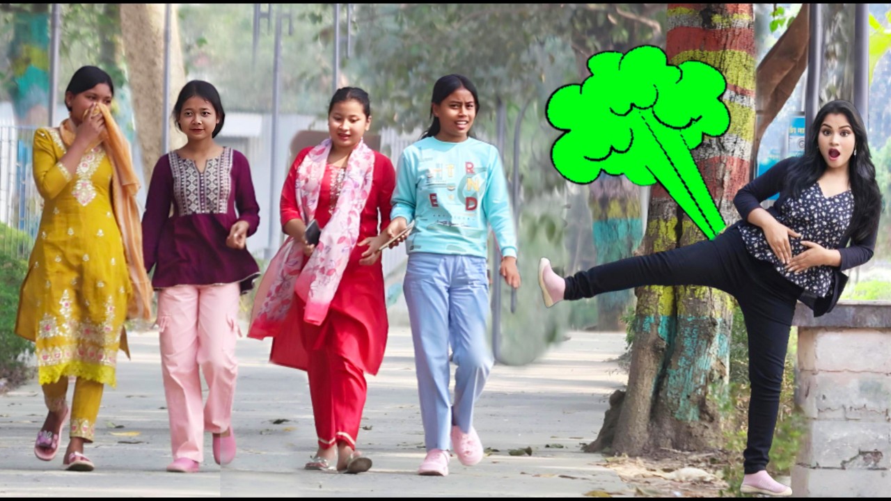 Very Funny WET FART Prank in Public Couples park Part- 391 😜! N2o Shreya