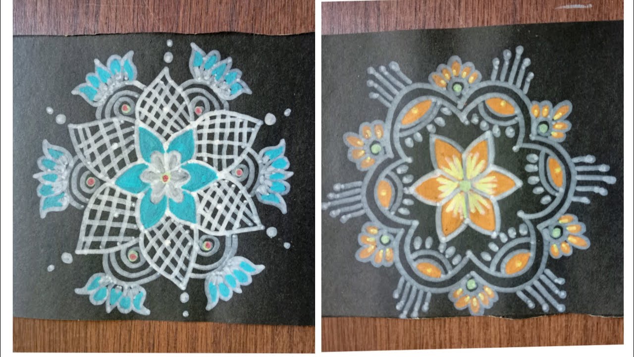 5*3 dots rangoli design ll 2 easy rangoli design ll Rangoli design ll @Jayalifestyle27 