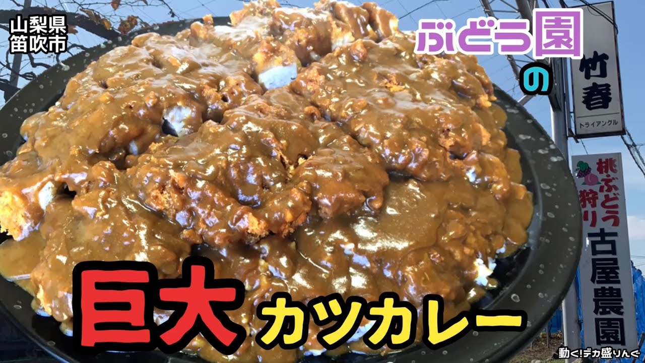 【デカ盛り】ぶどう園の中に？！まさかの極厚巨大わらじカツカレー！！〜竹春さん〜【大食い】【大胃王】