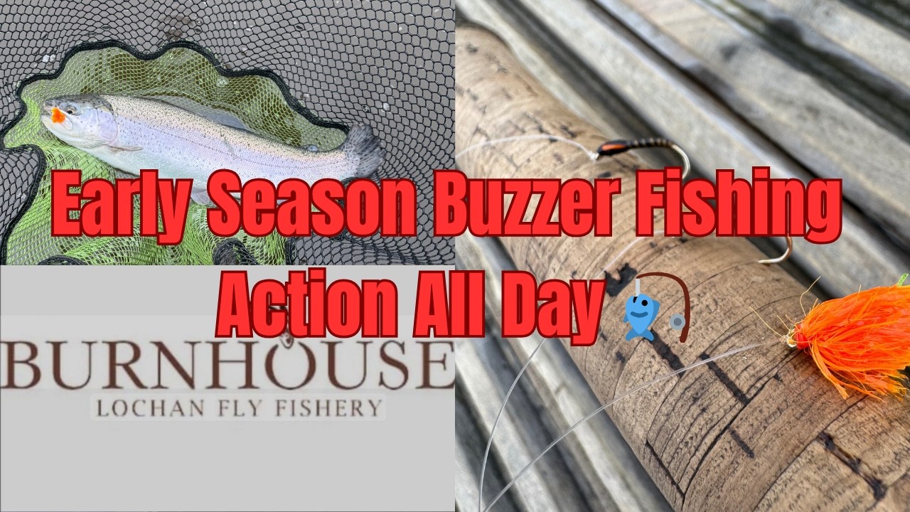 Early Season Buzzer Fishing - Burnhouse Lochan March 2025 - Loads of Action #fishing #flyfishing