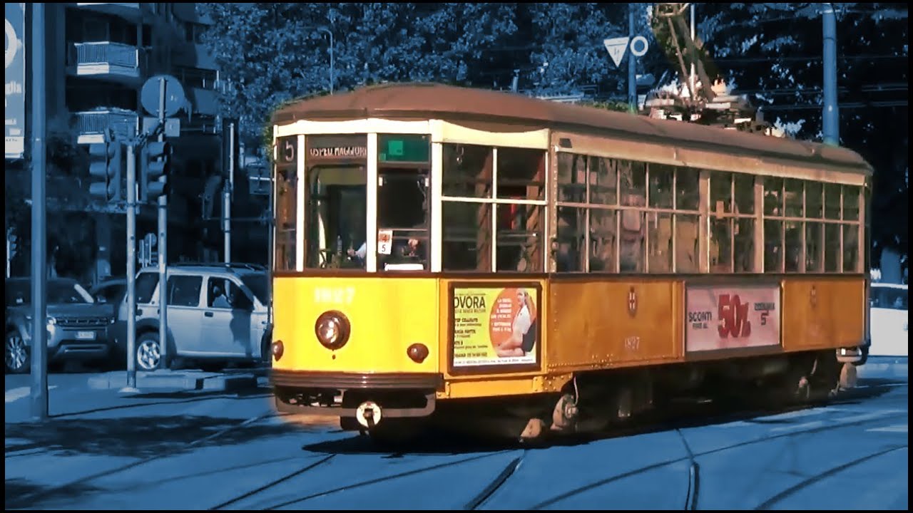 Milano, Linee ATM 5 23 33 con Tram Storici del 1928