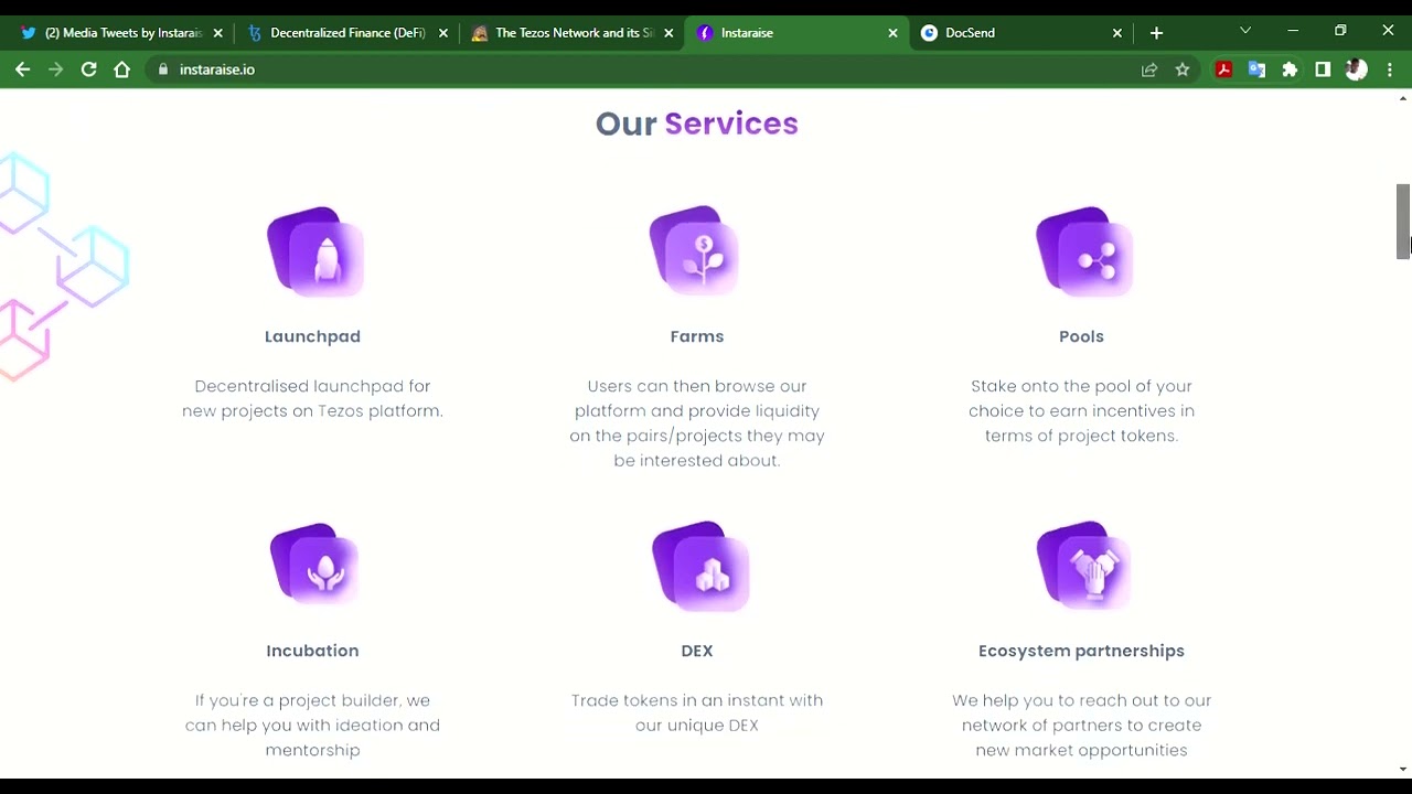 INSTARAISE: LEADING THE DeFi UNIVERSE ON TEZOS.