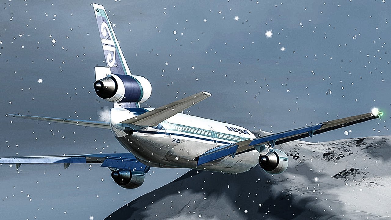 Пассажирский самолет разбивается в Антарктиде. Гора Эребус. Air New Zealand рейс 901. 4К