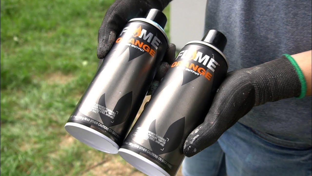 FLAME ORANGE spray paint and cap review