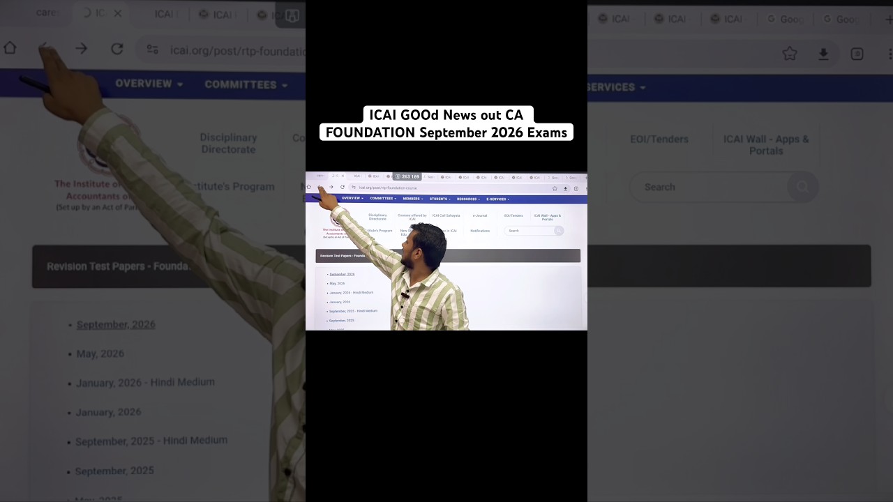 ICAI Good News Out: CA Foundation September 2026 Exams