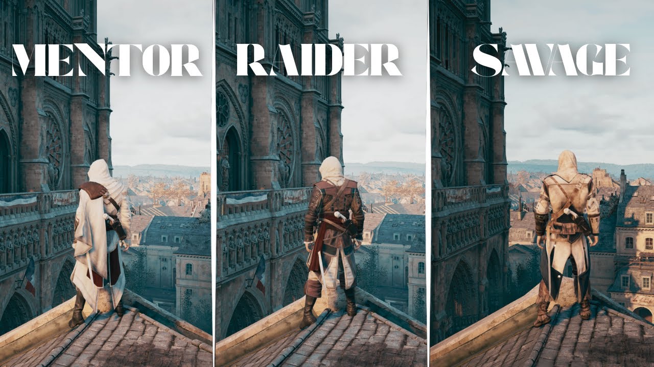 EZIO vs EDWARD vs CONNER - Same mission different playstyle