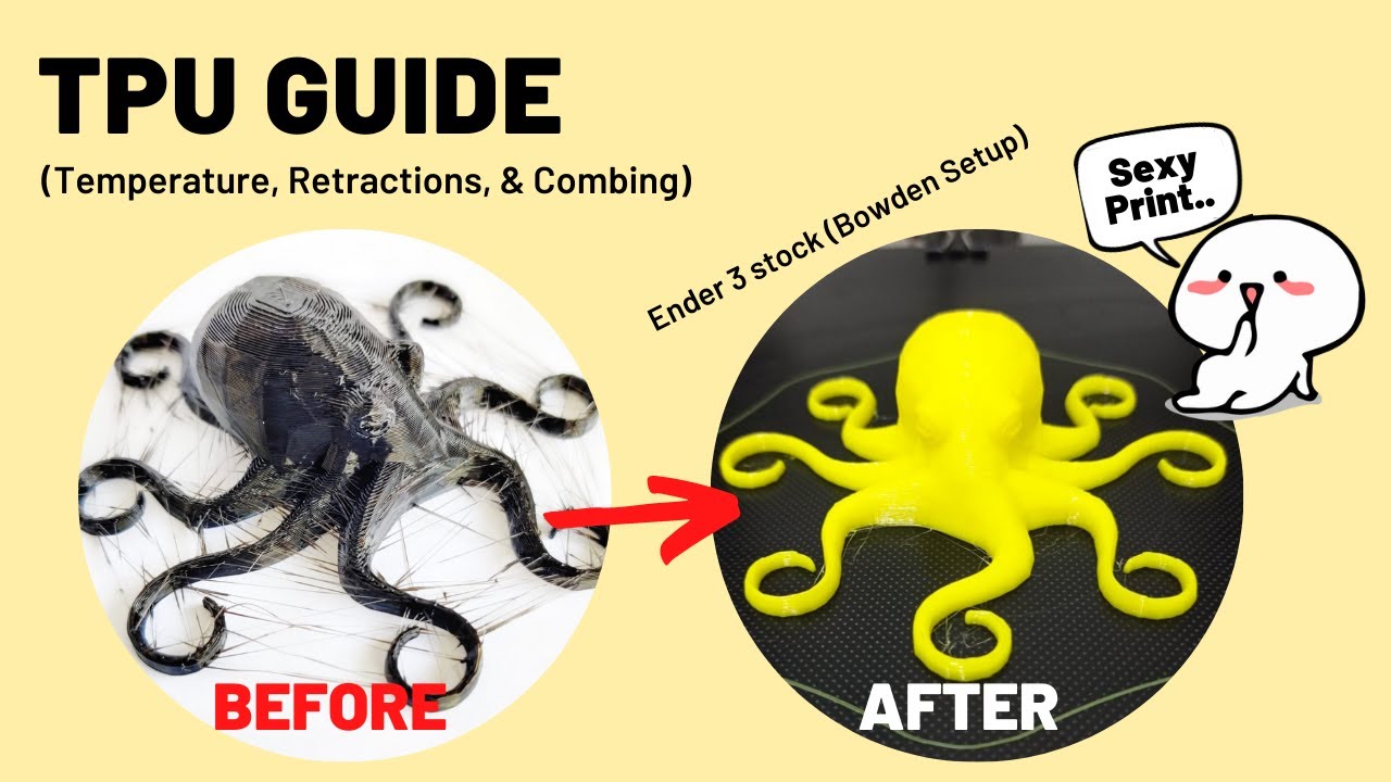7 Steps to print TPU - Temperature, Retractions & Combing  (Worked for Direct Drive & Bowden) !