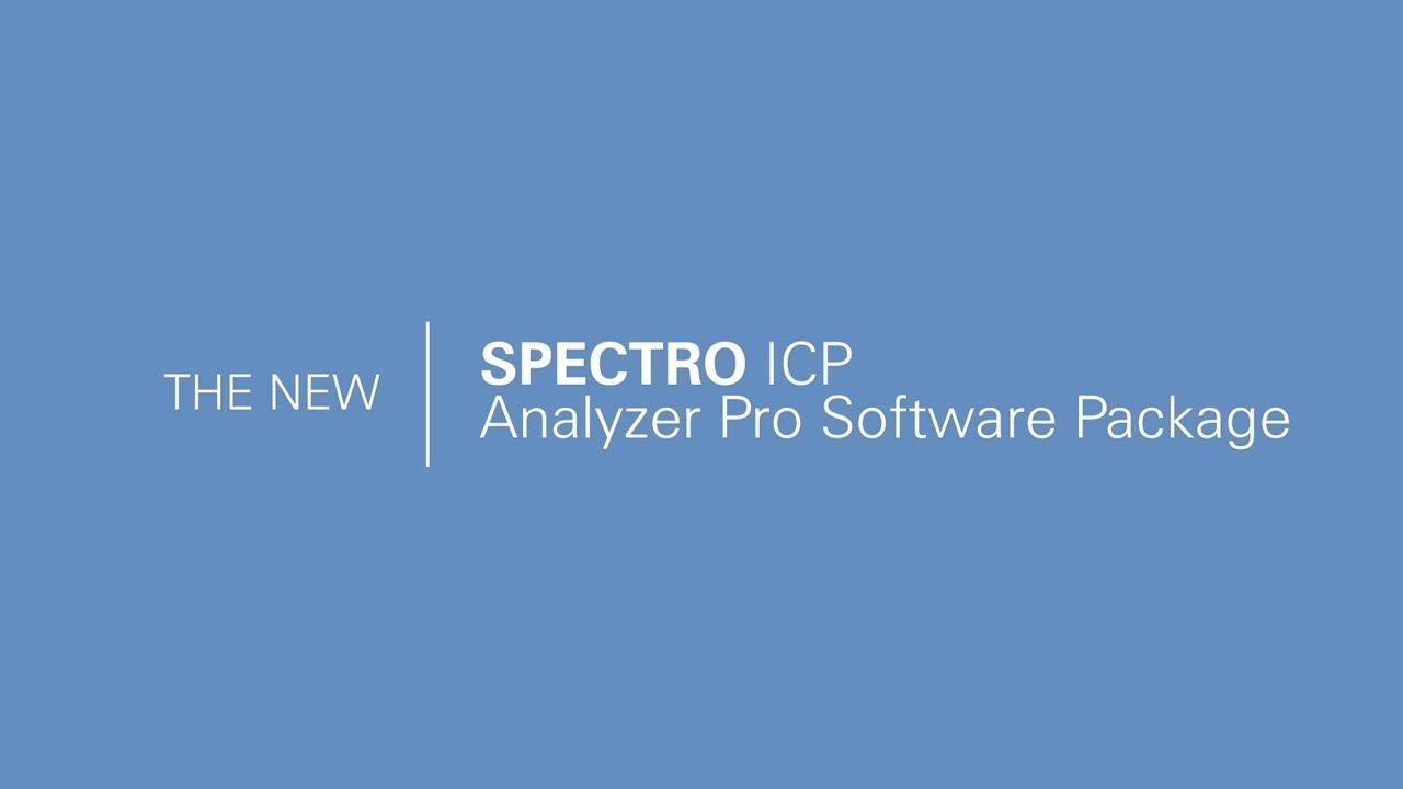 Spectro ICP OES Analyzer Pro software