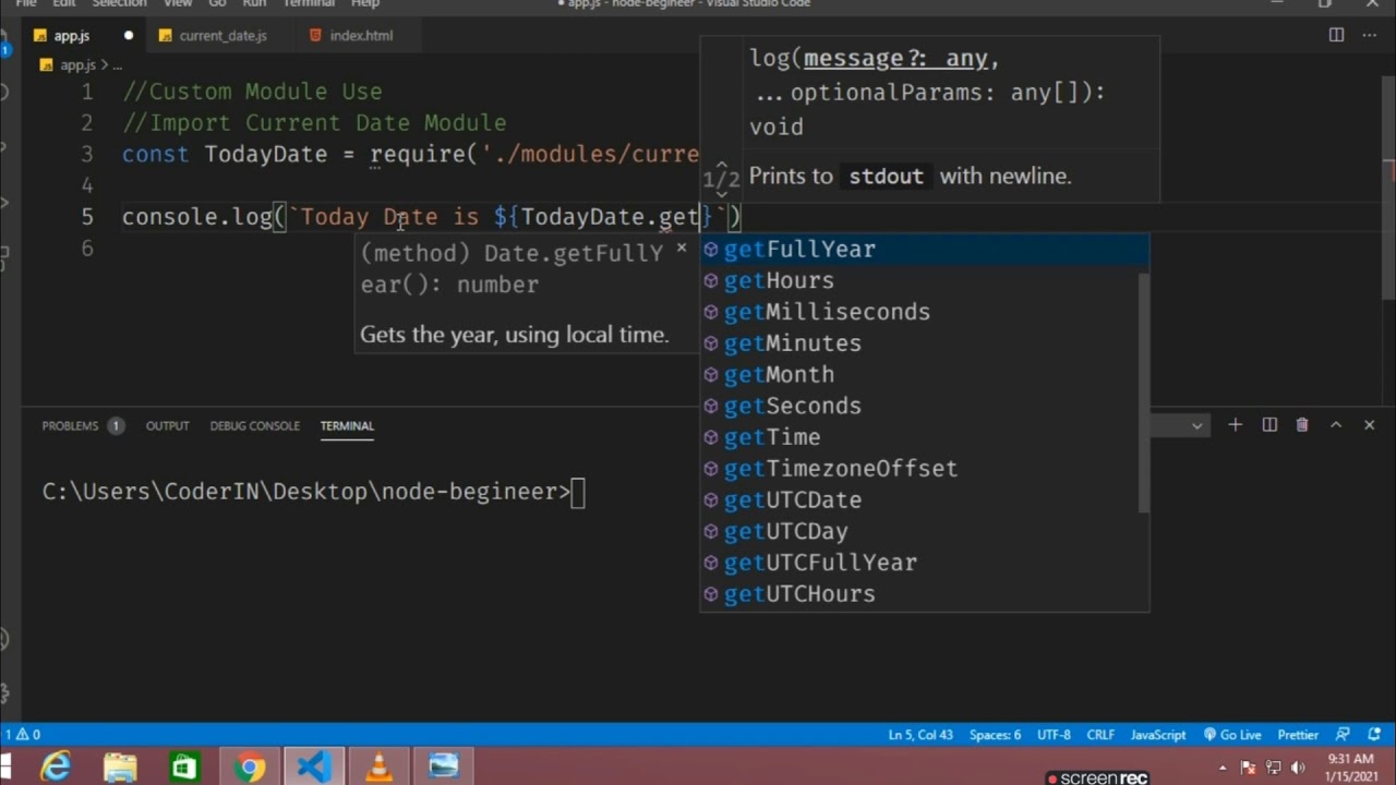 Custom Modules in Node js