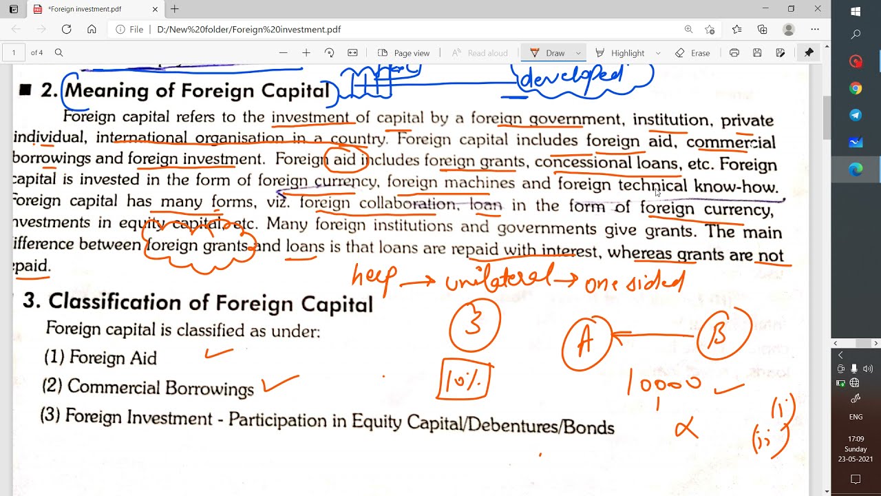 What is Foreign capital?
