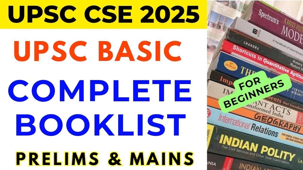 UPSC 2025 Complete Basic Booklist Prelims & Mains Tamil & English • UPSC Beginners Booklist English