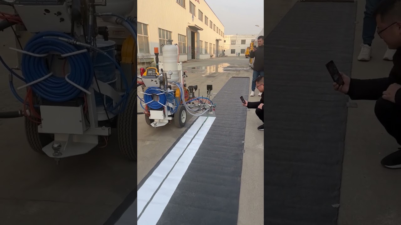 Road Marking Machine Cold Spray Stripping  Glass Beads Spreader