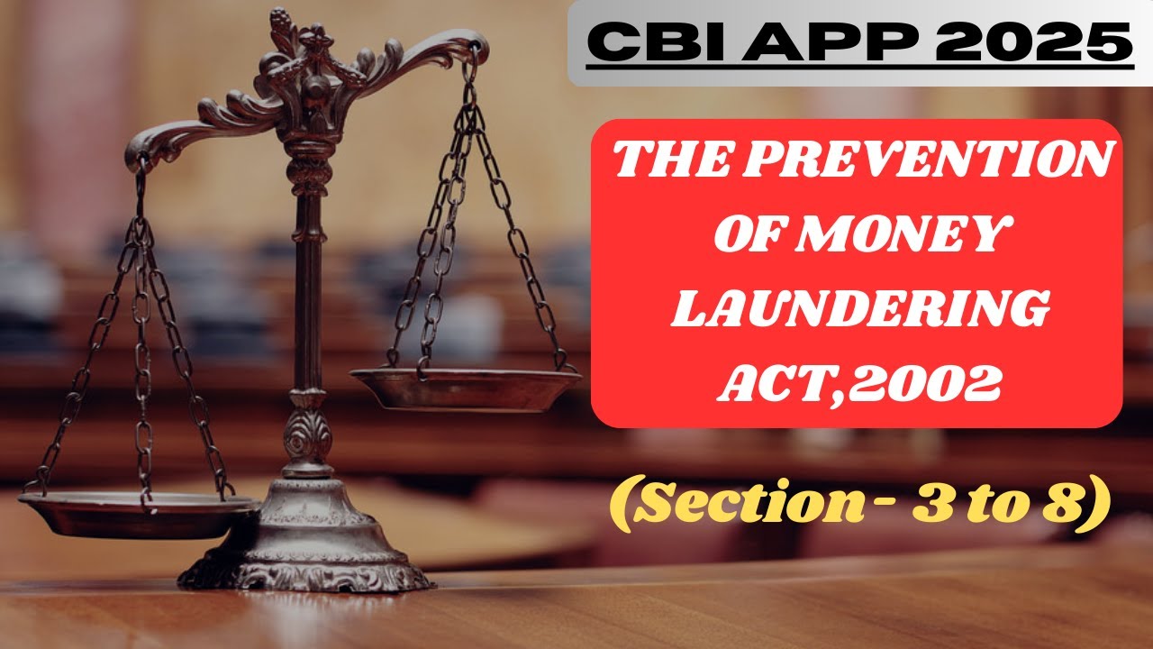PMLA Act 2002 Explained | Sections 3 to 8 | Money Laundering Law Simplified in Hindi
