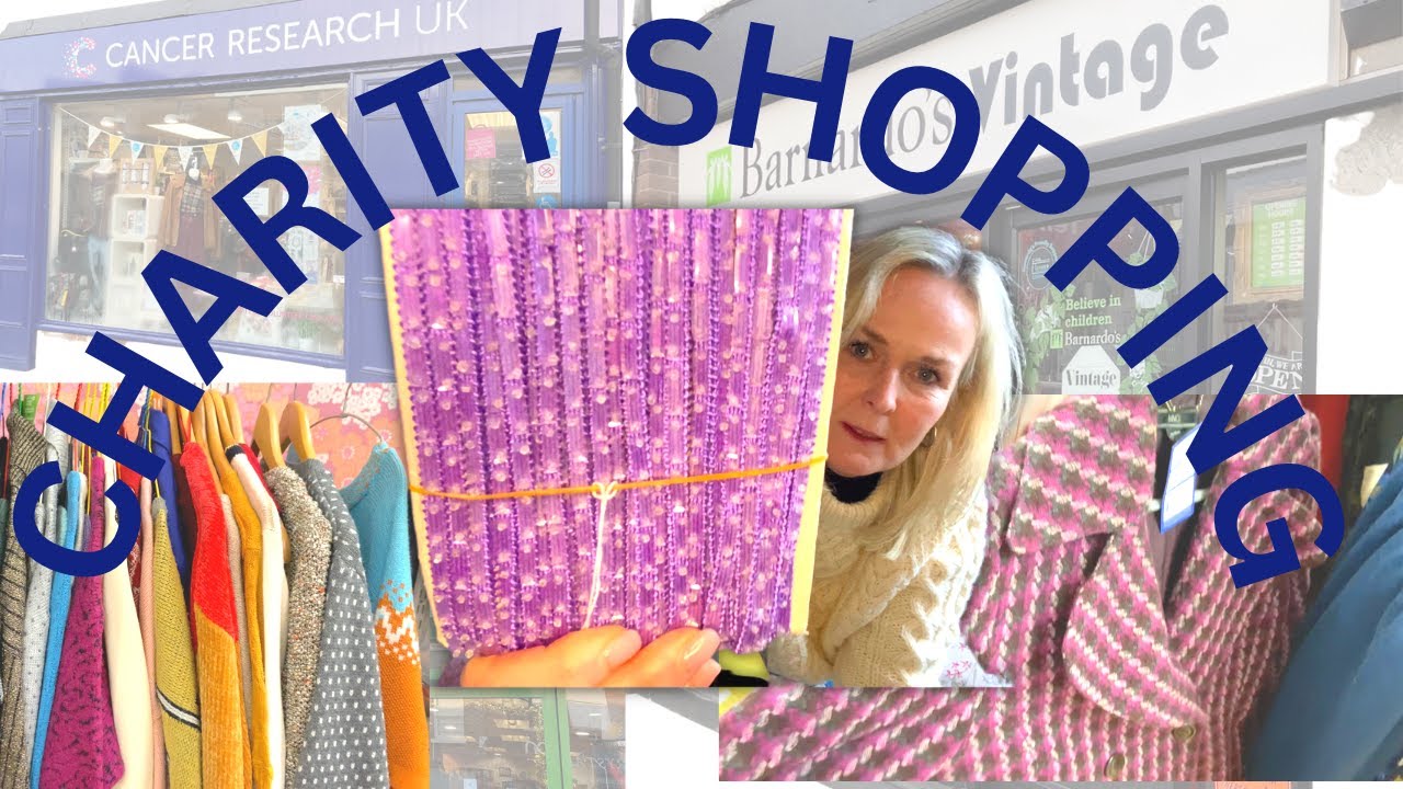 THRIFT WITH ME // Charity & Vintage Shopping MANCHESTER Uk | fabrics & clothes | Didsbury Art Studio