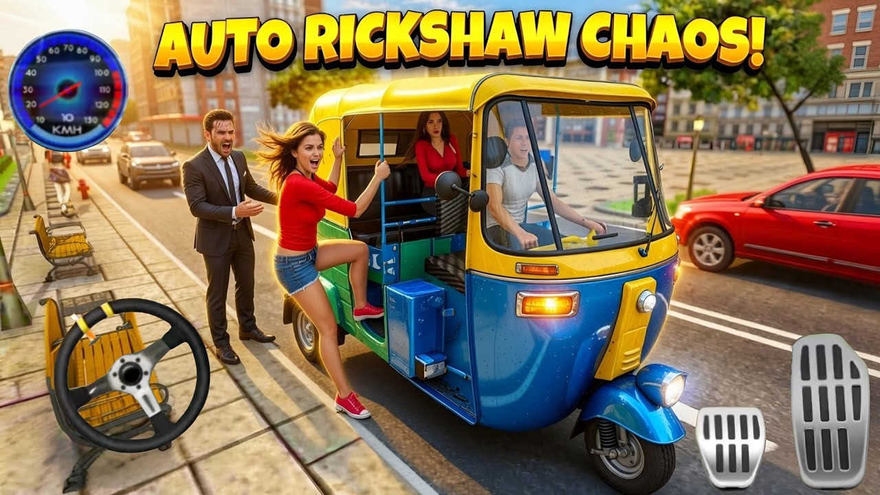 Modern Tuk Tuk Rickshaw Driving - City Mountain Auto Driver - Android GamePlay