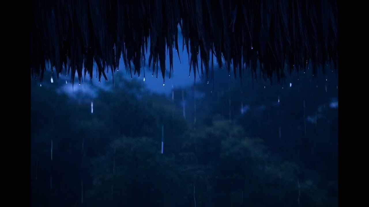 Rain sound on night, Heavy rain for sleep, Study and Relaxation, Meditation