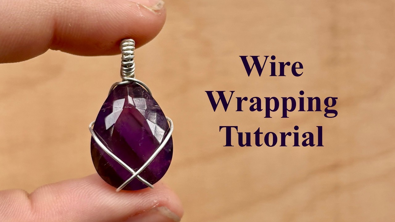 Faceted Amethyst Full Wire Wrapping Pendant Tutorial - FREE