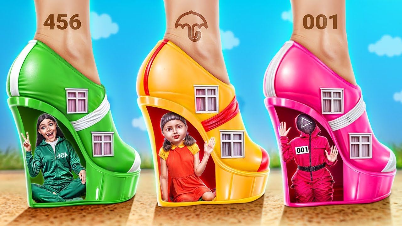 Squid Game Tajná Místnost: Jednobarevná Výzva – žlutá proti Zelené proti Růžové!