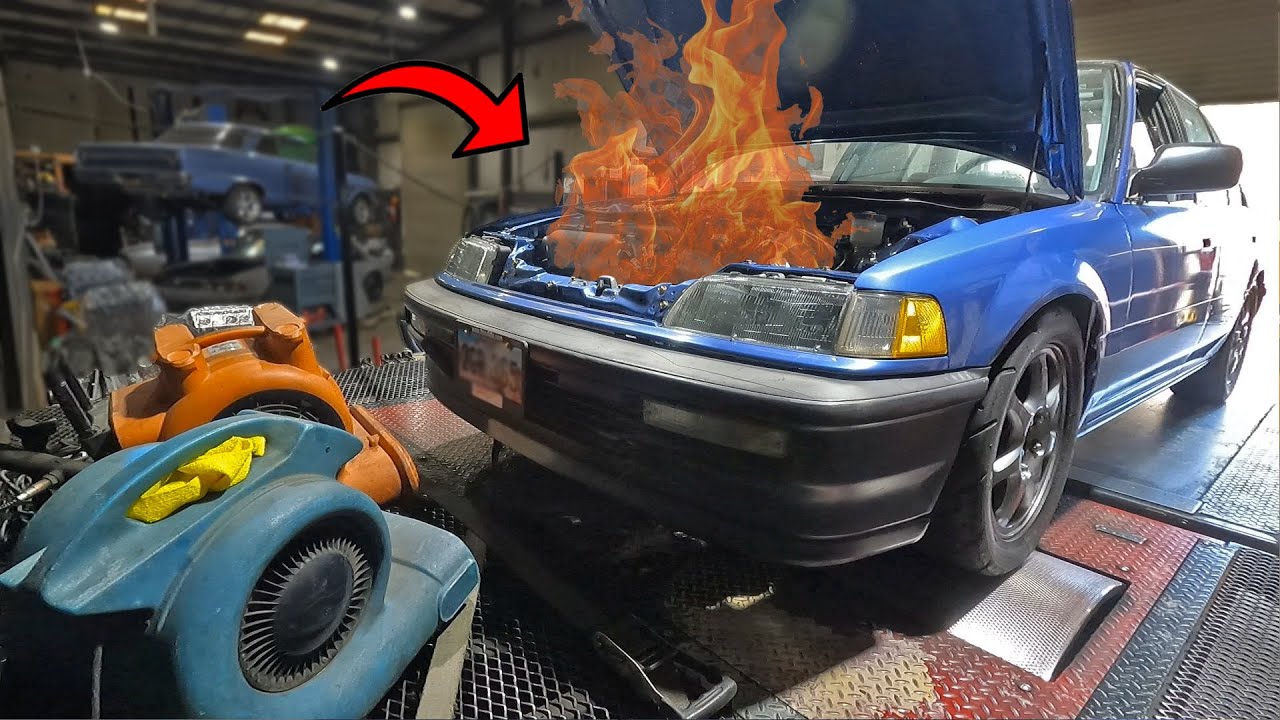 K20 TURBO BLEW APART ON DYNO AND CAUGHT FIRE ! !