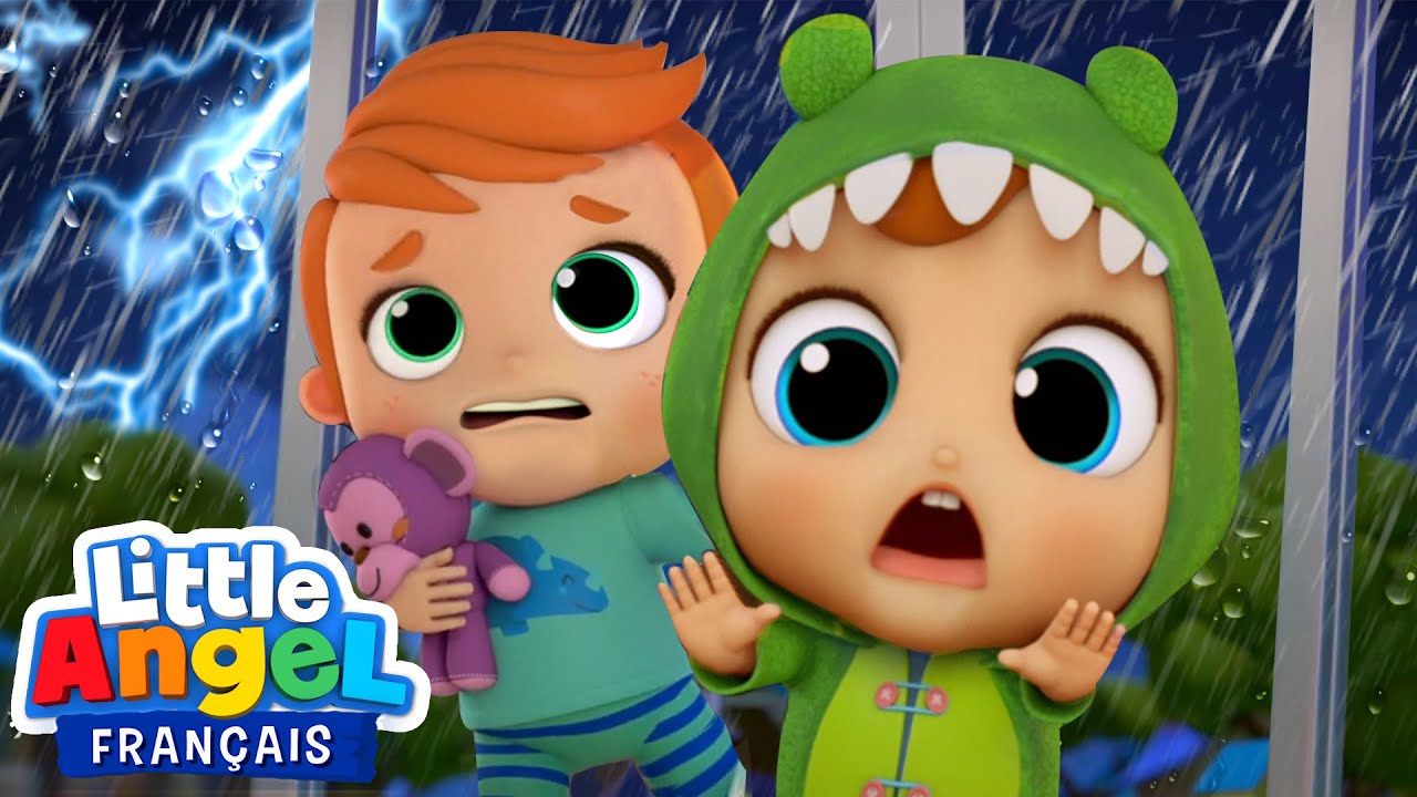 Bébé Louis n'a plus peur de l'orage 🌩️🧸 Comptine pour bébé | Little Angel Français