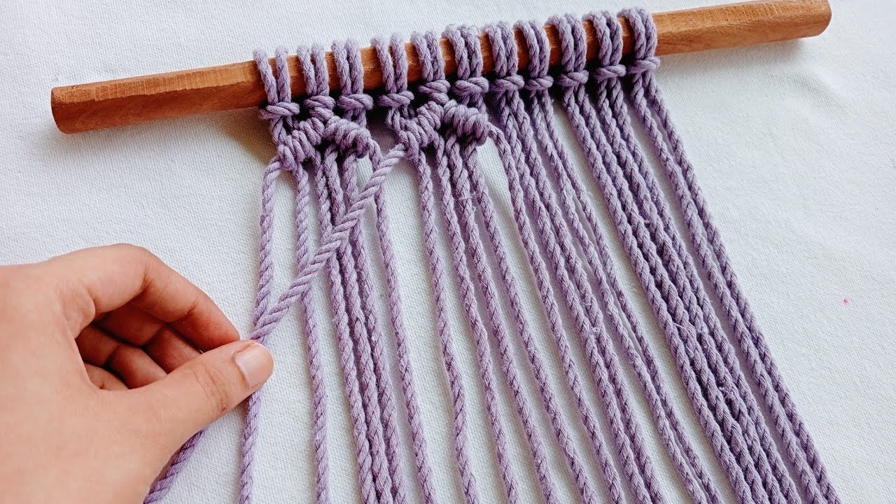 MACRAME - DIY SIMPLE Macrame Coaster ☕️🟪 | Easy Macrame Coaster Tutorial