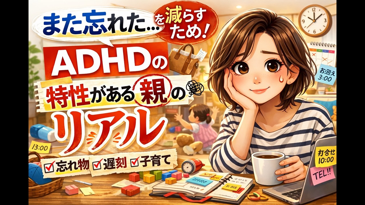 「また忘れた…」を減らすため！ADHDの特性がある親のリアル