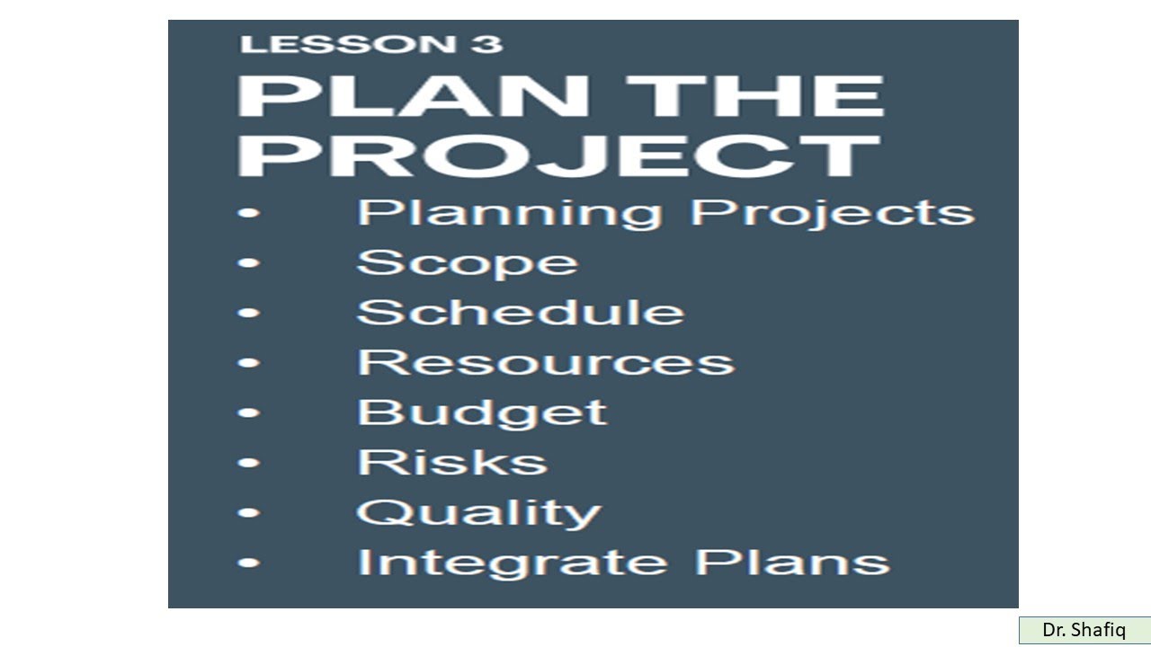 PMP Exam Preparation Lesson 3 Resource