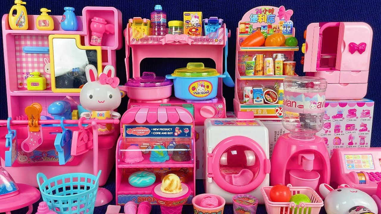 10 Minutes Satisfying with Unboxing Pink Rabbit Kitchen Toys | ASMR | Toys Review 