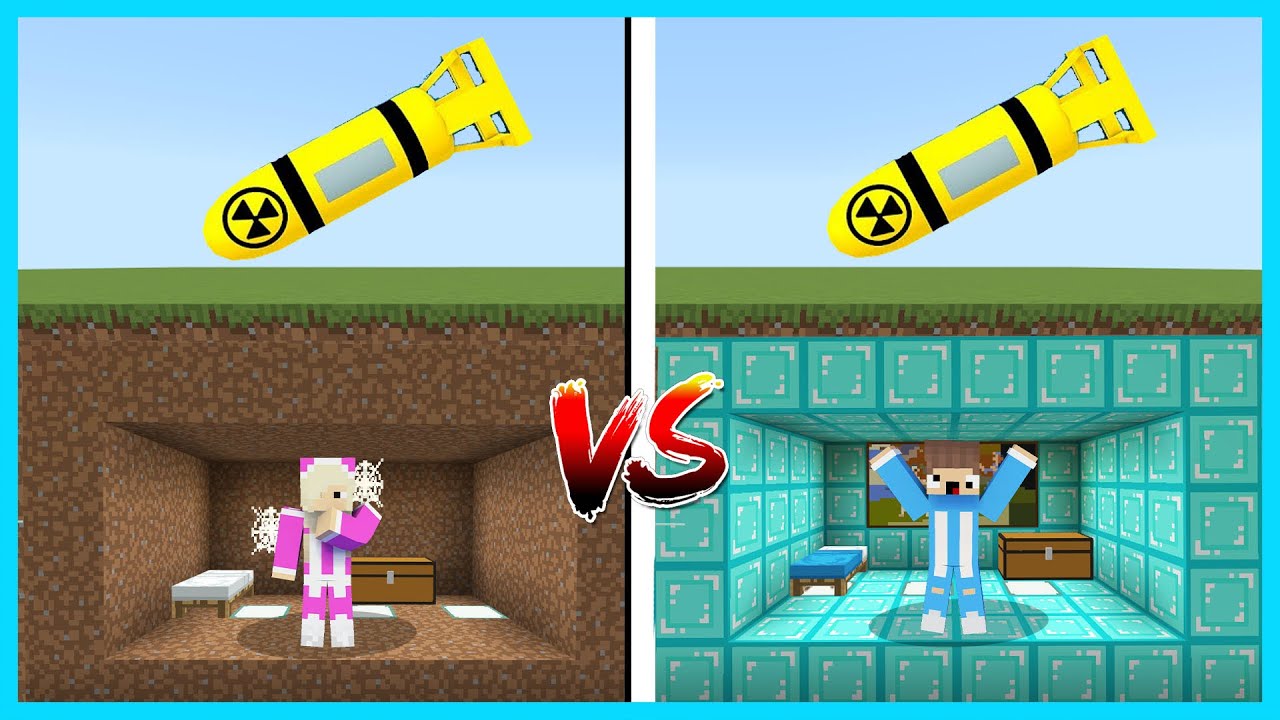 MIPAN & ZUZUZU BATTLE BANGUN RUANGAN RAHASIA BAWAH TANAH UNTUK SELAMAT DARI BOM NUKLIR DI MINECRAFT!