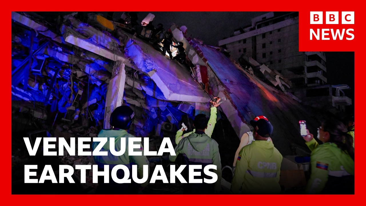 LIVE: Rescuers search rubble after deadly Venezuela earthquakes | BBC News