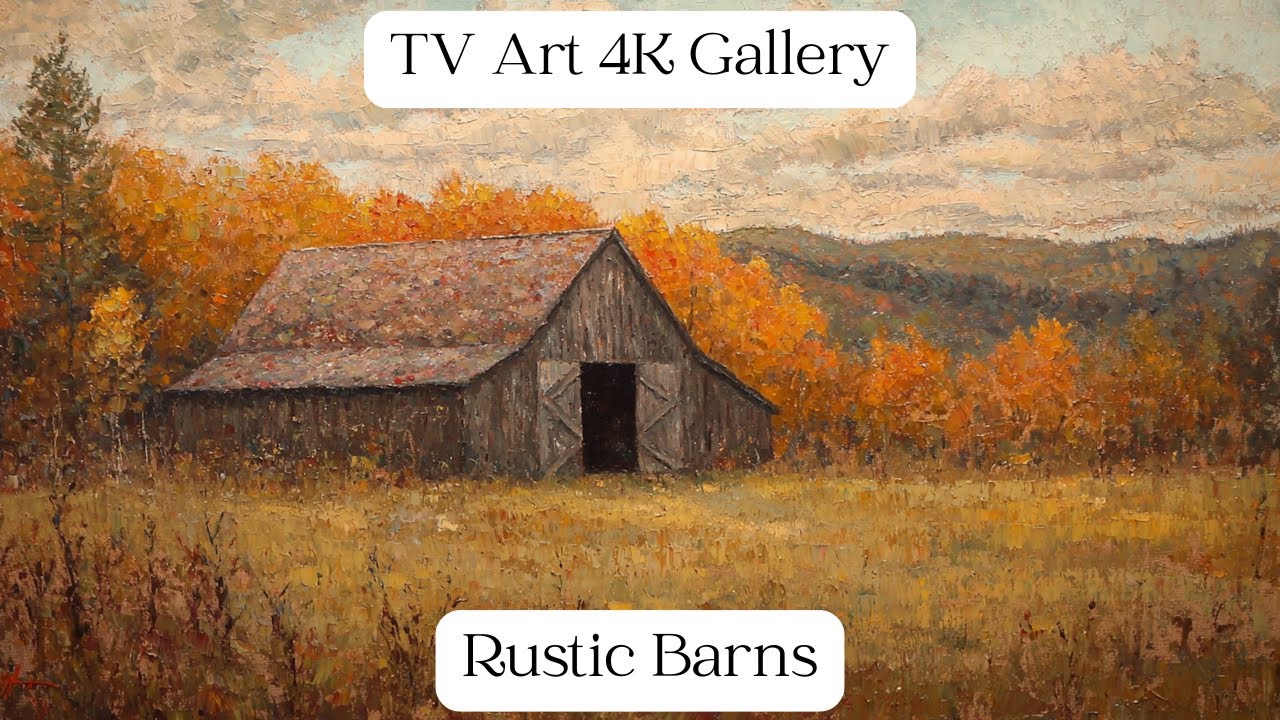 Rustic Barns | Art Slideshow For Your TV | 9 Scenes | 4K TV Wallpaper | Frame TV | TV Art | Abstract