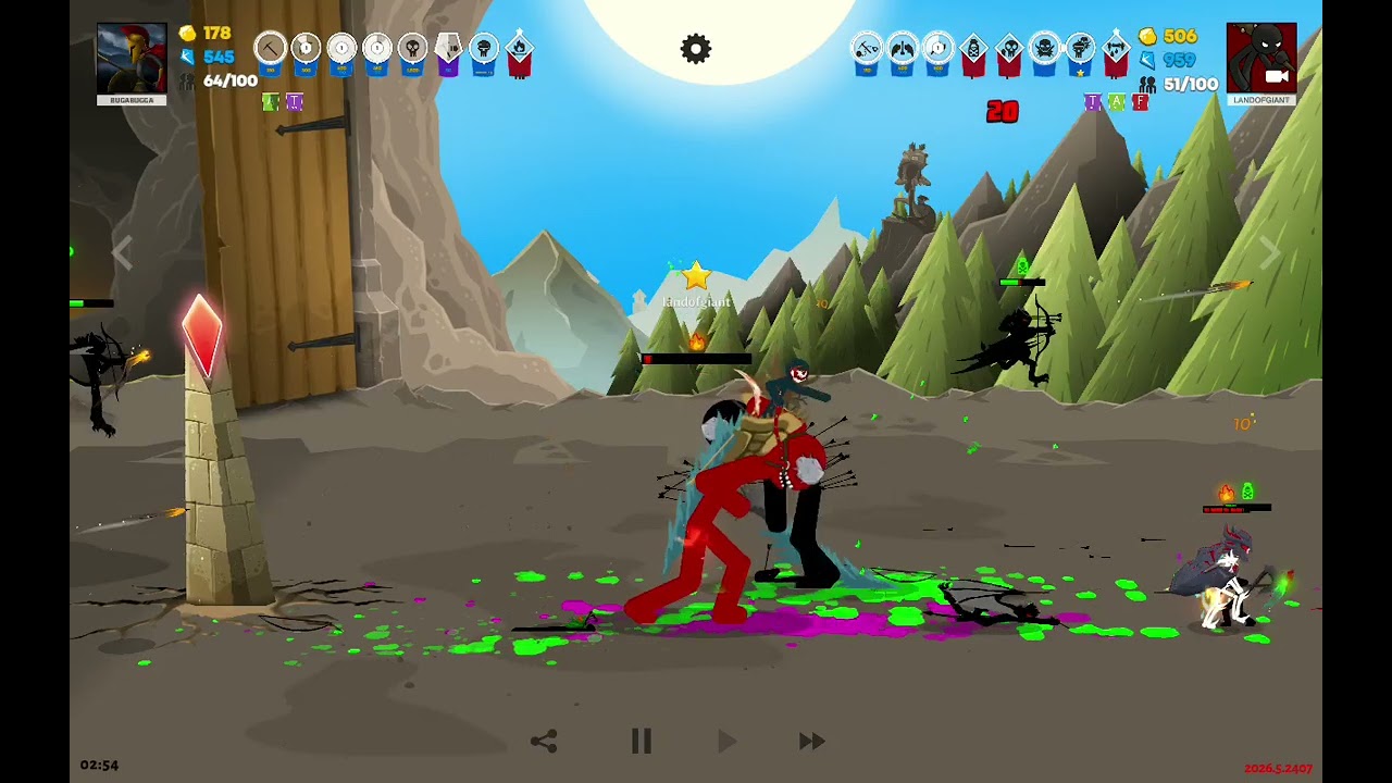 1v1 stick war saga part 2