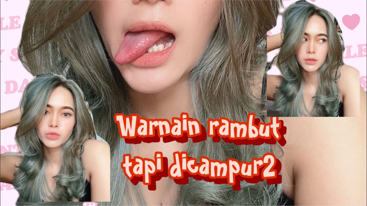 WARNAIN RAMBUT ASH BLONDE MIX BLUE ala ANNE ARDINA