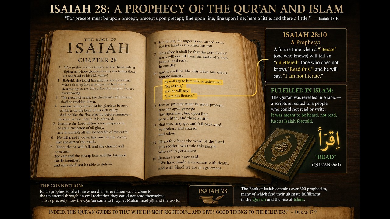 Isaiah 28 - Prophecy about Quran #bible #dawah #prophecy #prophetmuhammad #viral #trending #islam