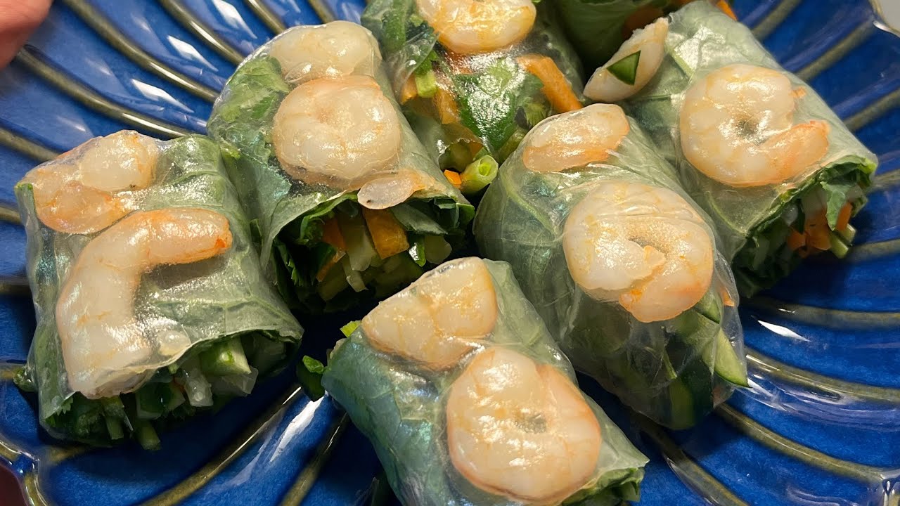 【ぷにぷに】栄養たっぷり生春巻き🍤 Fresh Spring Rolls